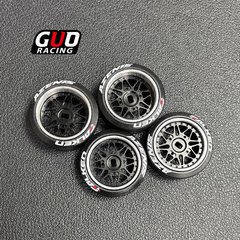 TG 20mm 5-Star Wheel Hub & Drift Tire Combo for 1/24 AWD Mini-Z