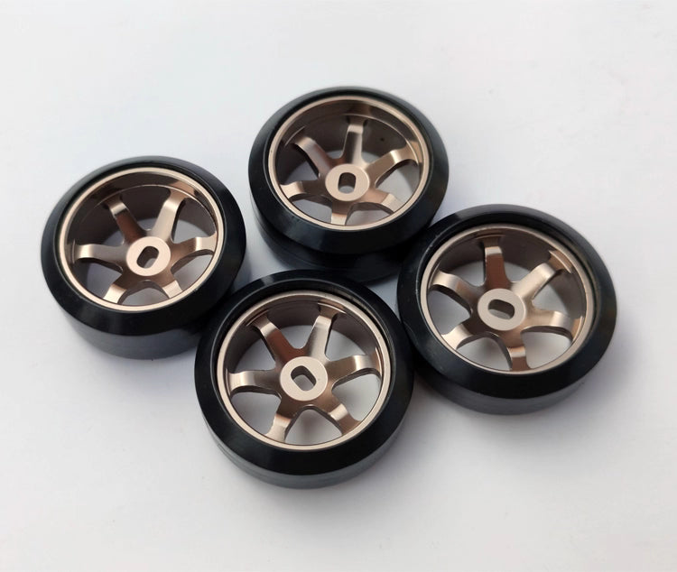 6-Spoke Metal Wheel Hubs for MINI-Z AWD, XRX, AMZ, WLtoys, DRZ, GLA, BZ Mini RC