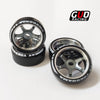 22mm Metal TE37 Wheel Hub w/ Logo & Drift Tires for RWD/AWD Mini RC (TG, WUSHUANG, WLtoys K969)