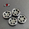 TG Racing RWD Drift Tires & TE37 Wheel Hub Set (6-Spoke) for 1/24 RWD/AWD Frames