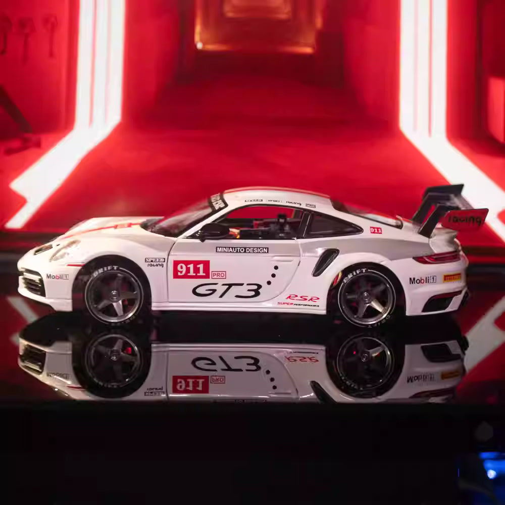 Hand-Finished Porsche 911 GT3 Alloy Metal Body Shell for TG, MINI-D, WLtoys K969 Mini RC