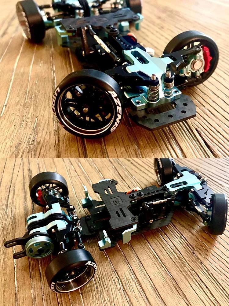 22mm Metal 5-Star Wheel Hub Drift Tires for 1/28 & 1/24 RC Cars | RW00 DriftART XRX Wltoys K989 K969 HGD1 TG