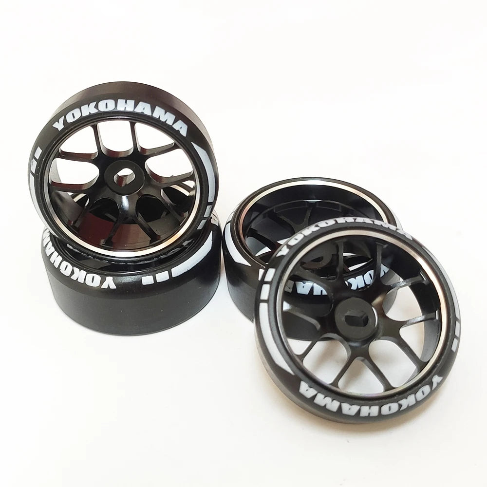 Metal Wheel Hub E Draft Logo Tire, Upgrade Wheels,TG, HGD1, MINI-Q, MINI-D, MINI-Z, DRZ, 1/28,1/24 Wltoys RC Car