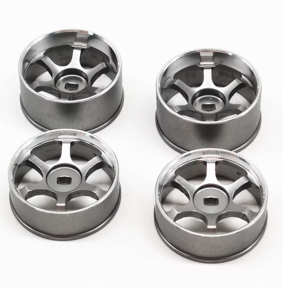 22mm Metal Drift Wheels & Tires for Mini-Z, DRZ, Mini-Q, WLtoys AWD | RC Micro Drift Rims