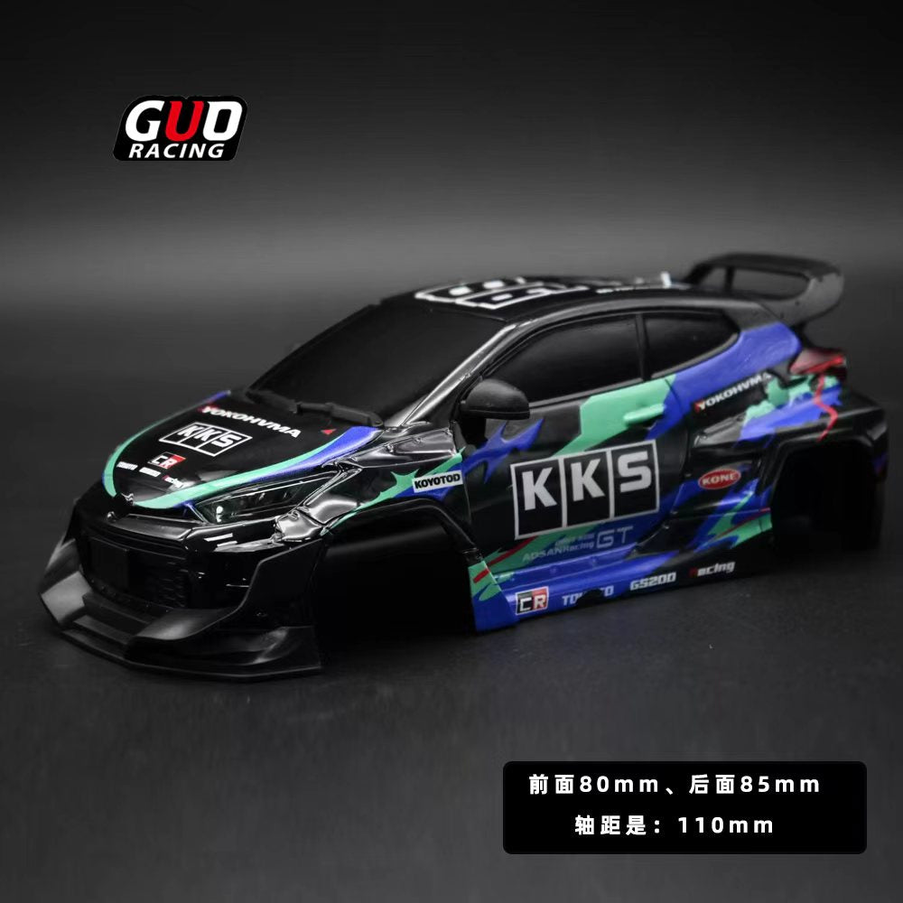 TG Racing 1/24 Toyota Yaris D24 RW00 ABS Hard Body Shell (110mm Wheelbase) for Mini-Z & Micro Drift