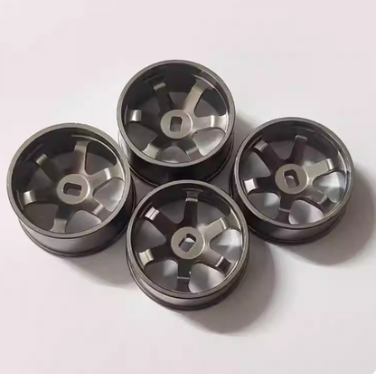 20mm 6-Spoke TE37 Metal Wheel Hubs for Kyosho MINI-Z, MINI-Q, GLA, WLtoys K969