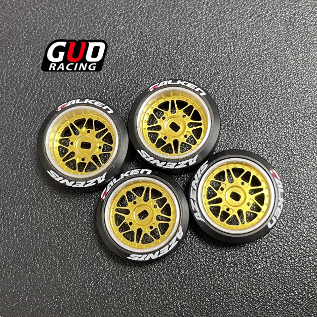 TG 20mm 5-Star Wheel Hub & Drift Tire Combo for 1/24 AWD Mini-Z