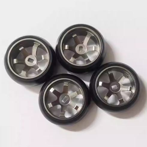 20mm 6-Spoke TE37 Metal Wheel Hubs for Kyosho MINI-Z, MINI-Q, GLA, WLtoys K969