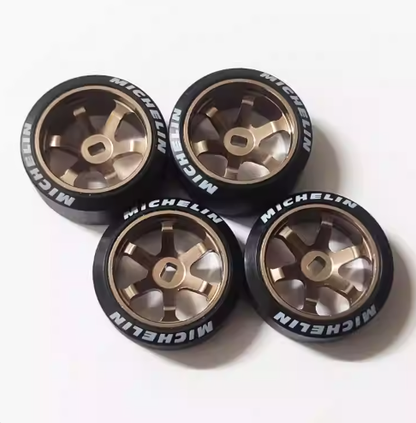 20mm 6-Spoke TE37 Metal Wheel Hubs for Kyosho MINI-Z, MINI-Q, GLA, WLtoys K969