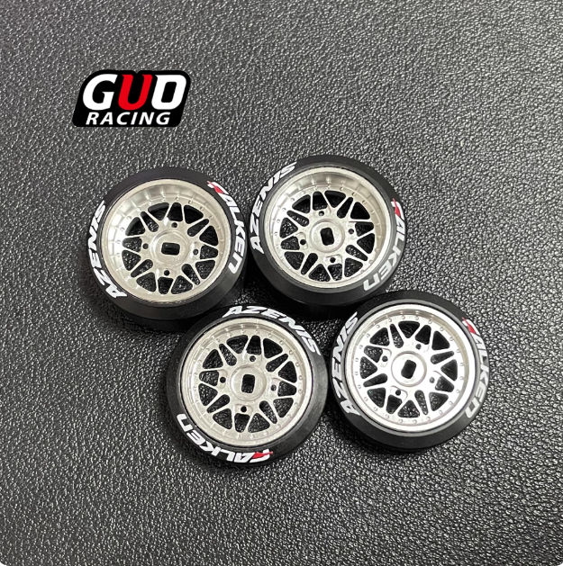 TG 20mm 5-Star Wheel Hub & Drift Tire Combo for 1/24 AWD Mini-Z