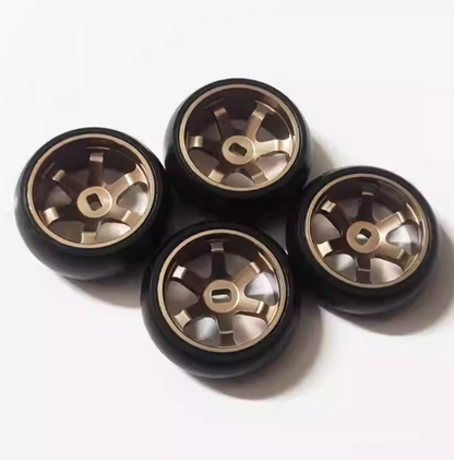 20mm 6-Spoke TE37 Metal Wheel Hubs for Kyosho MINI-Z, MINI-Q, GLA, WLtoys K969