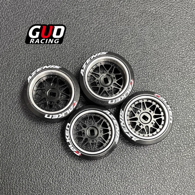 TG 20mm 5-Star Wheel Hub & Drift Tire Combo for 1/24 AWD Mini-Z