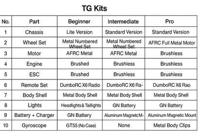 TG Racing 1/24 1/28 RWD Electric Mini RC Car Model（Beginner Intermediate Pro）