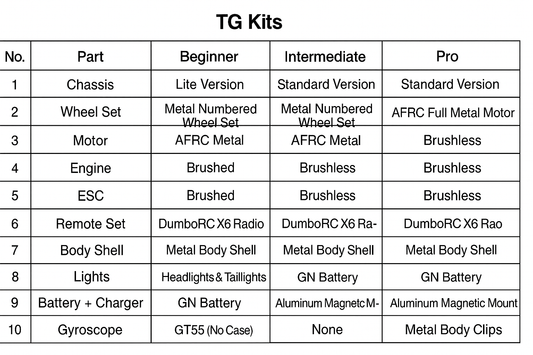 TG Racing 1/24 1/28 RWD Electric Mini RC Car Model（Beginner Intermediate Pro）