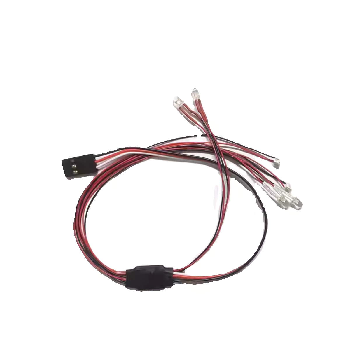 Mini RC Car LED Light Set (Always On) - Direct Plug-in for FlySky, Futaba, SANWA Receivers