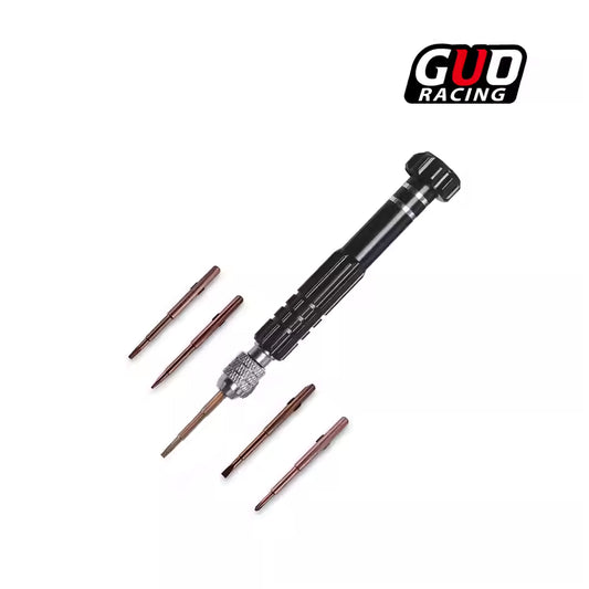 TG Racing 5-in-1 Mini RC Tool Kit: Flat, Phillips, Hex Screwdrivers (1.5, 1.3, 0.9mm)