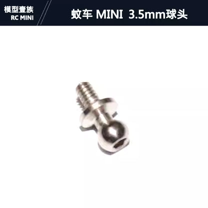 1/28 Mini RC Steering Knuckle / Battery Compartment 3.5mm Metal Ball Studs & M2 Screws (MINI-Q, WLtoys)