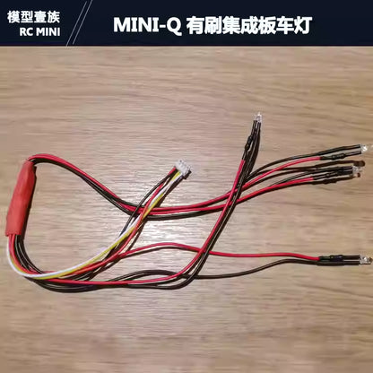 1/28 Mini RC Simple LED Light Set (2 Red, 2 White, 3mm Bulbs) for MINI-Q Brushed Integrated Version