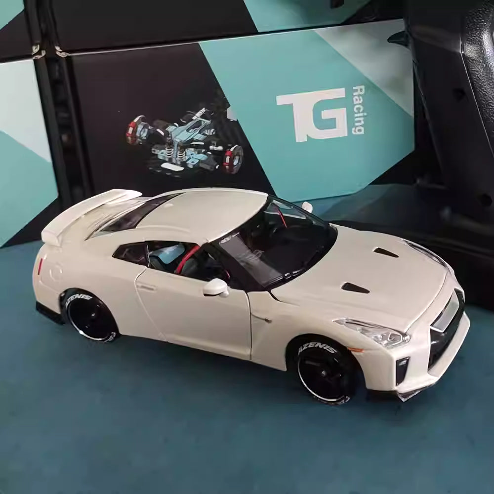 TG Racing 1/24 RWD Drift Mini RC Body Shell (GTR R35 White 118mm) - TG, WLtoys, HGD1 Compatible