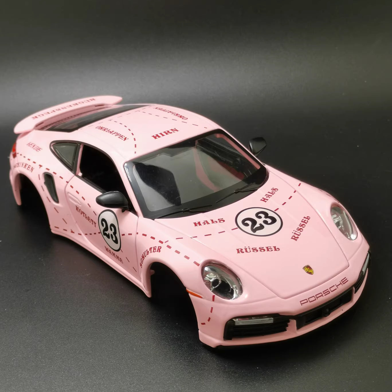 TG Racing 1/24 RWD Drift Metal Body Shell (Porsche Pink Pig 110mm) - WLtoys Upgrade