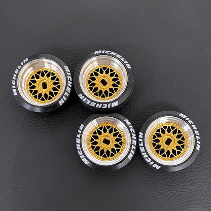 20mm BBS Mesh Metal Wheel Hub & Drift Tires for MINI-Z AWD, TRC, D24, TG RWD Drift