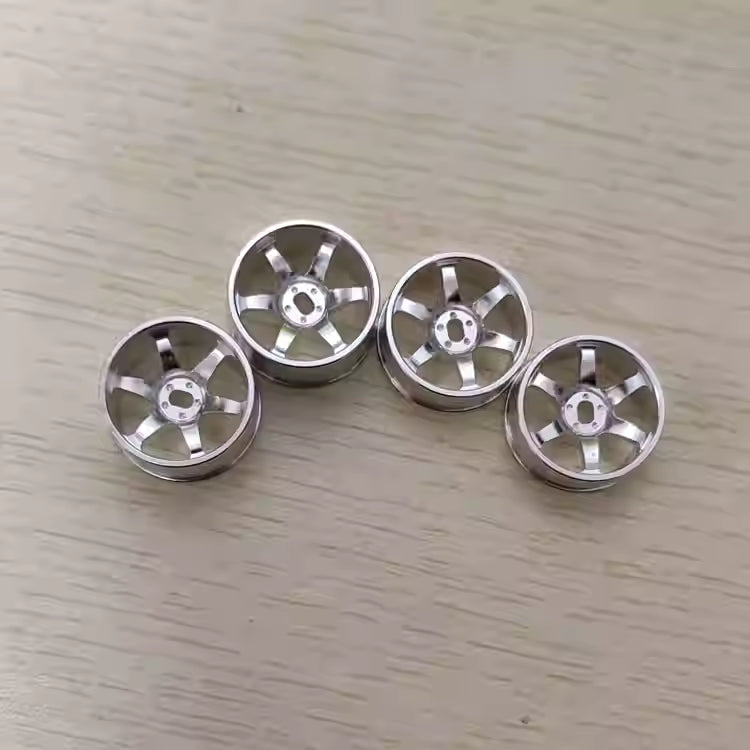 Metal Wheel Hub & Drift Tire Combo for MINI-Z AWD, DRZ, MINI-Q, XRX, HGD1 Mini RC