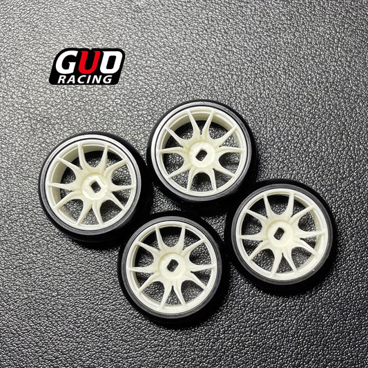 Kyosho Mini-Z AWD, HGD1, MINI-Q, K989 "Ghost Claw" 20mm Plastic Wheel Hub & Drift Tires