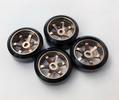 6-Spoke Metal Wheel Hubs for MINI-Z AWD, XRX, AMZ, WLtoys, DRZ, GLA, BZ Mini RC