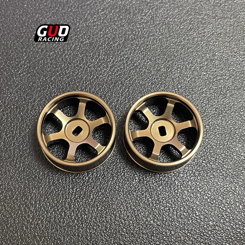 TG Racing 22mm Metal TE37 Wheel Hub Logo & High-Performance POM Drift Tires for RWD Mini RC