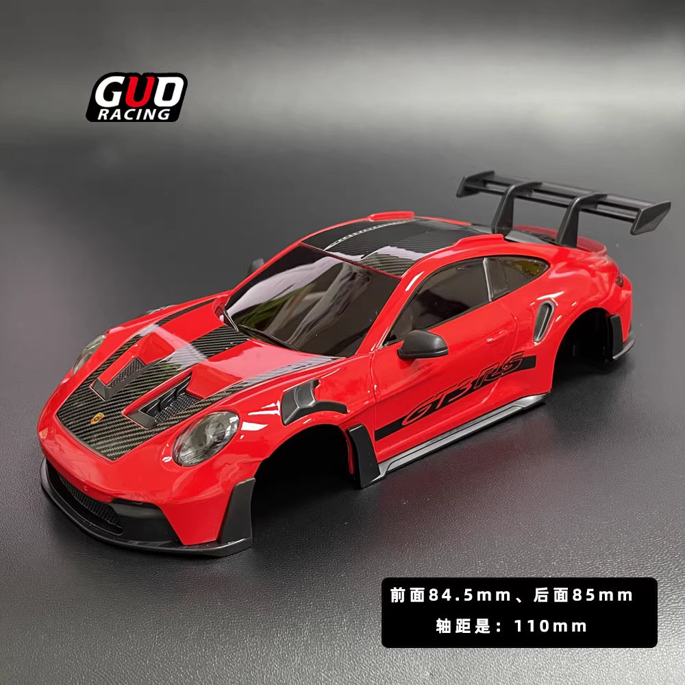 TG Racing 1/24 Porsche Style ABS Hard Body Shell - 110mm Wheelbase for Mini-Z, SZ, and Micro Drift Chassis