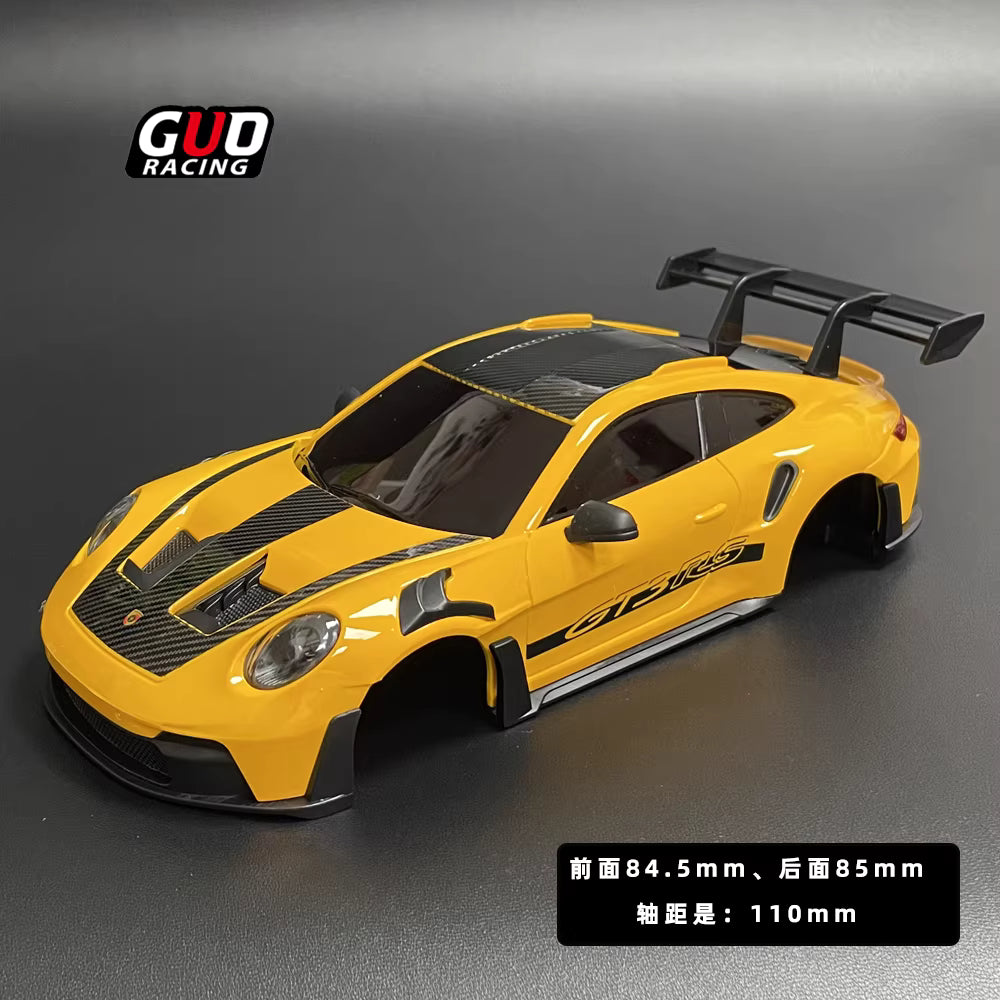 TG Racing 1/24 Porsche Style ABS Hard Body Shell - 110mm Wheelbase for Mini-Z, SZ, and Micro Drift Chassis