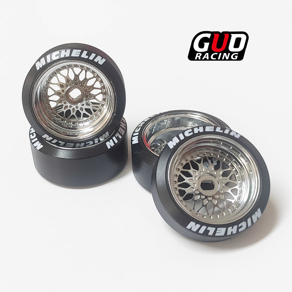 TG 20mm BBS Metal Wheel Hub (Electroplated Bright Silver) for MINIZ, MINIQ, TRC Mini RC