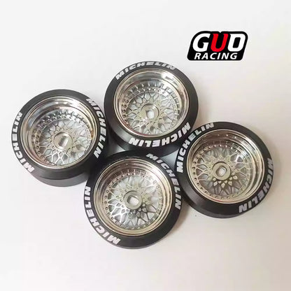 TG 20mm BBS Metal Wheel Hub (Electroplated Bright Silver) for MINIZ, MINIQ, TRC Mini RC