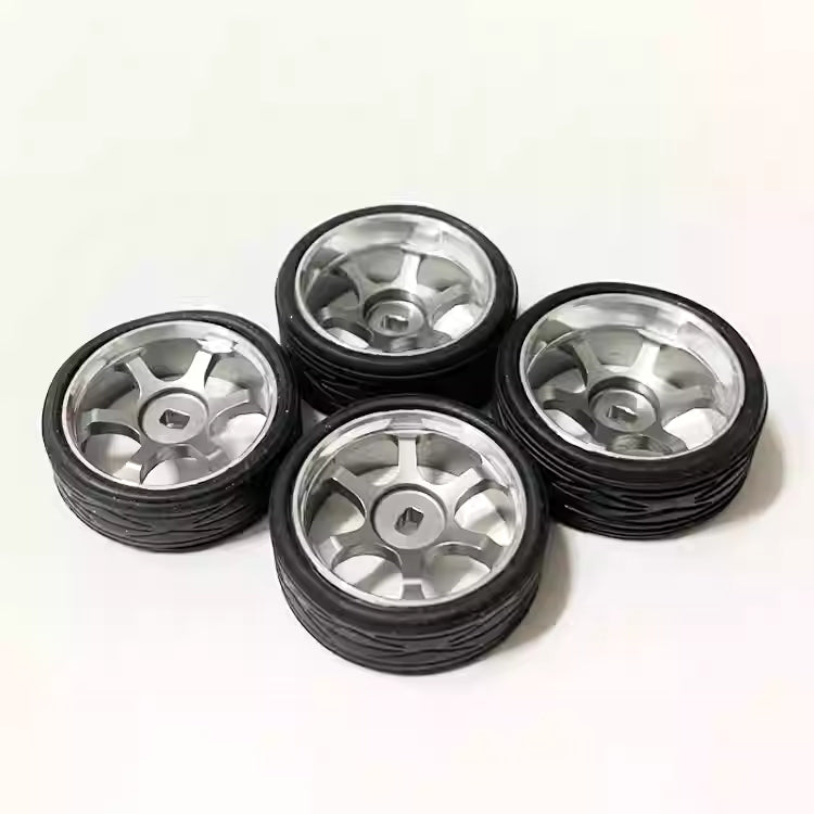 New TE37 Metal Wheel Hub & Drift Tires for MINI-Q, HGD1, MINI-Z, DRZ, K969