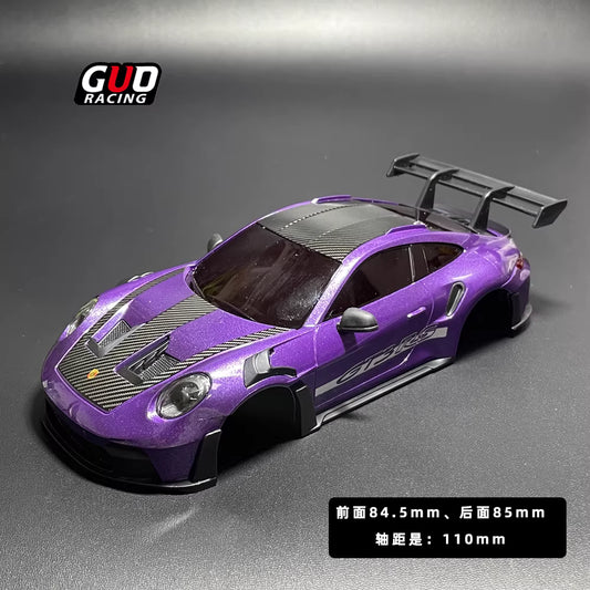 TG Racing 1/24 Porsche Style ABS Hard Body Shell - 110mm Wheelbase for Mini-Z, SZ, and Micro Drift Chassis