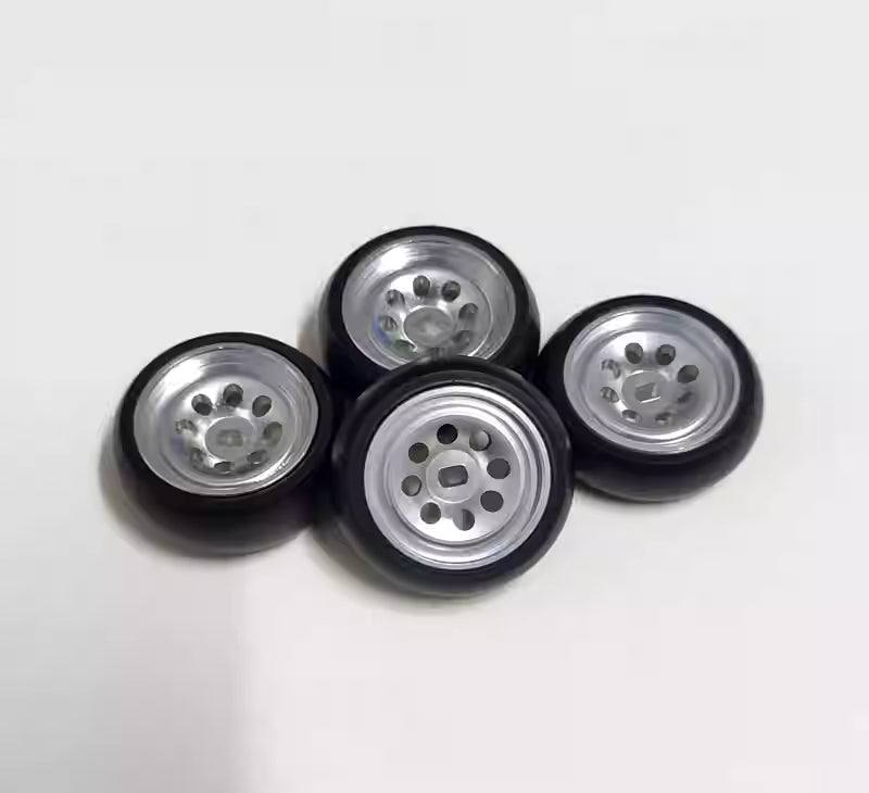 New Metal Wheel Hub & Drift Tires for MINI-Q AWD, ATR, XRX, DRZ, TRC, GLA, AMZ