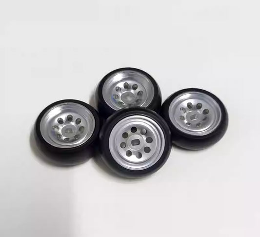 New Metal Wheel Hub & Drift Tires for MINI-Q AWD, ATR, XRX, DRZ, TRC, GLA, AMZ