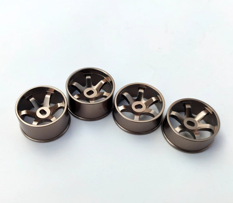 6-Spoke Metal Wheel Hubs for MINI-Z AWD, XRX, AMZ, WLtoys, DRZ, GLA, BZ Mini RC