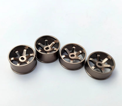 6-Spoke Metal Wheel Hubs for MINI-Z AWD, XRX, AMZ, WLtoys, DRZ, GLA, BZ Mini RC