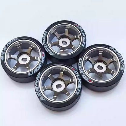 TG 20mm Metal Wheel Hub Upgrade w/ Logo Drift Tires for MINIZ, MINID, DRZ, AWD, BZ, GLA