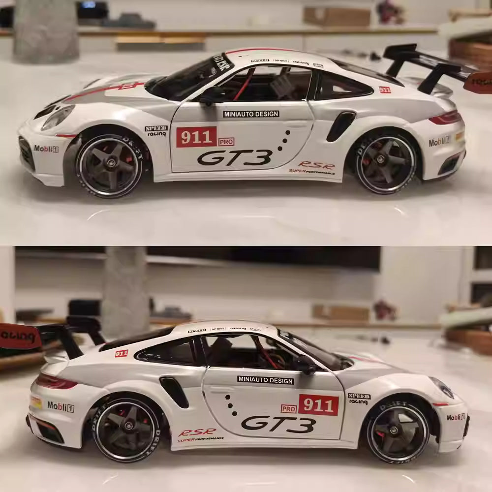 Hand-Finished Porsche 911 GT3 Alloy Metal Body Shell for TG, MINI-D, WLtoys K969 Mini RC