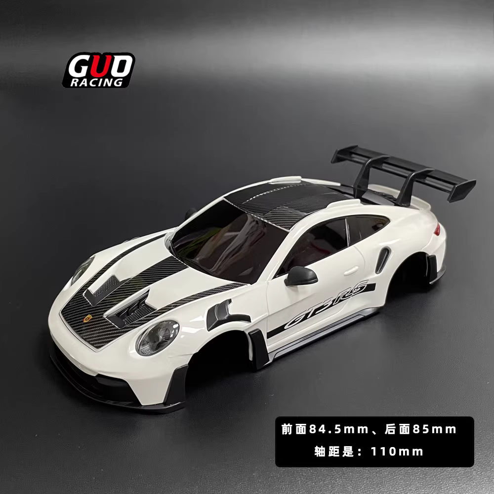 TG Racing 1/24 Porsche Style ABS Hard Body Shell - 110mm Wheelbase for Mini-Z, SZ, and Micro Drift Chassis