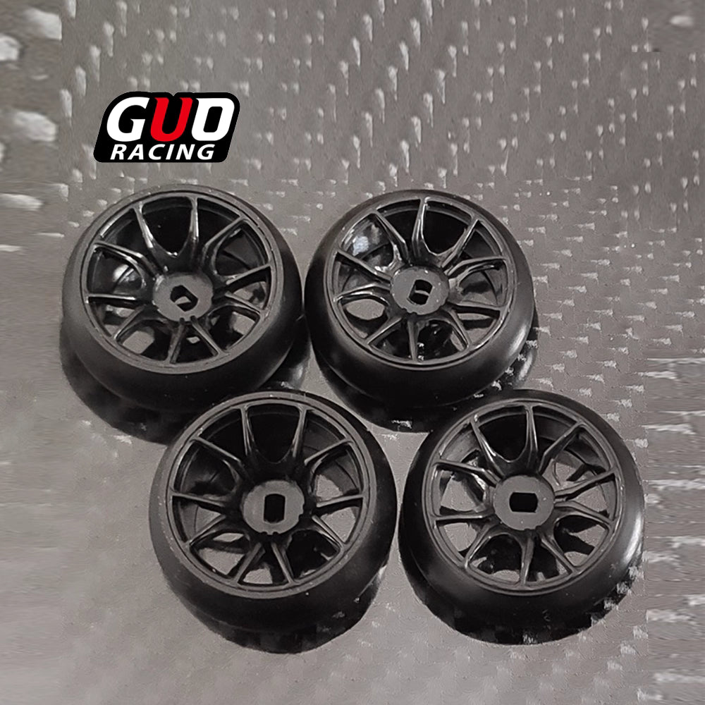 Kyosho Mini-Z AWD, HGD1, MINI-Q, K989 "Ghost Claw" 20mm Plastic Wheel Hub & Drift Tires
