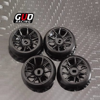 Kyosho Mini-Z AWD, HGD1, MINI-Q, K989 "Ghost Claw" 20mm Plastic Wheel Hub & Drift Tires