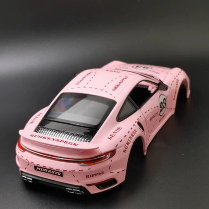 TG Racing 1/24 RWD Drift Metal Body Shell (Porsche Pink Pig 110mm) - WLtoys Upgrade