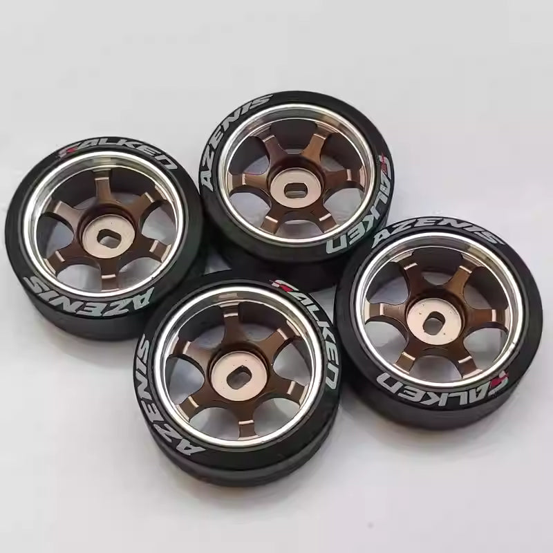 TG 20mm Metal Wheel Hub Upgrade w/ Logo Drift Tires for MINIZ, MINID, DRZ, AWD, BZ, GLA