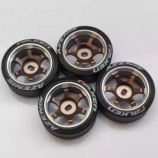 TG 20mm Metal Wheel Hub Upgrade w/ Logo Drift Tires for MINIZ, MINID, DRZ, AWD, BZ, GLA