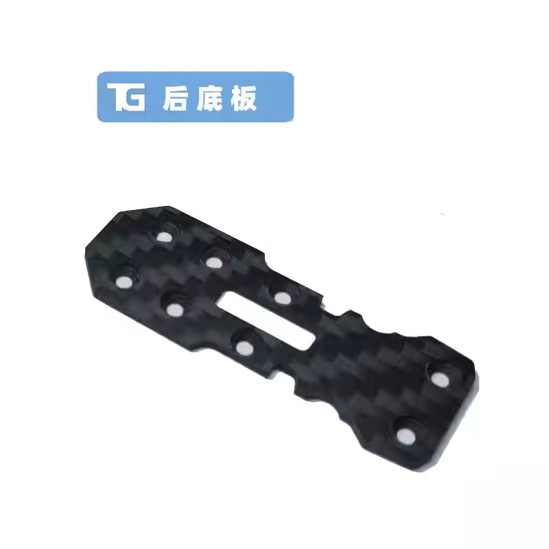 TG Racing Carbon Fiber Chassis Parts: Front Plate, Upper Deck, Motor Mount, Stealth Magnetic Mount