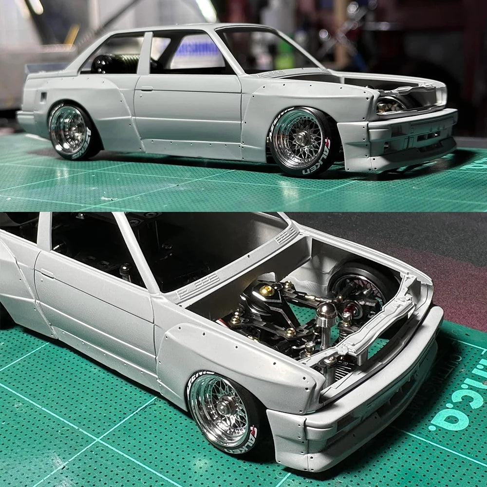 TG Racing BBS 20mm Metal Wheel Hub RC Car 1/28 for Mosquito Car MINI-Z BZ3 MA030 AWD DRZ GLA XRX MA Unique Bright Silver