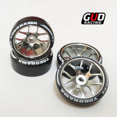 TG Racing 1/24 1/28 Drift Tires & Metal Wheel Hub Combo for AWD, MINI-Z, MINI-D, WLtoys